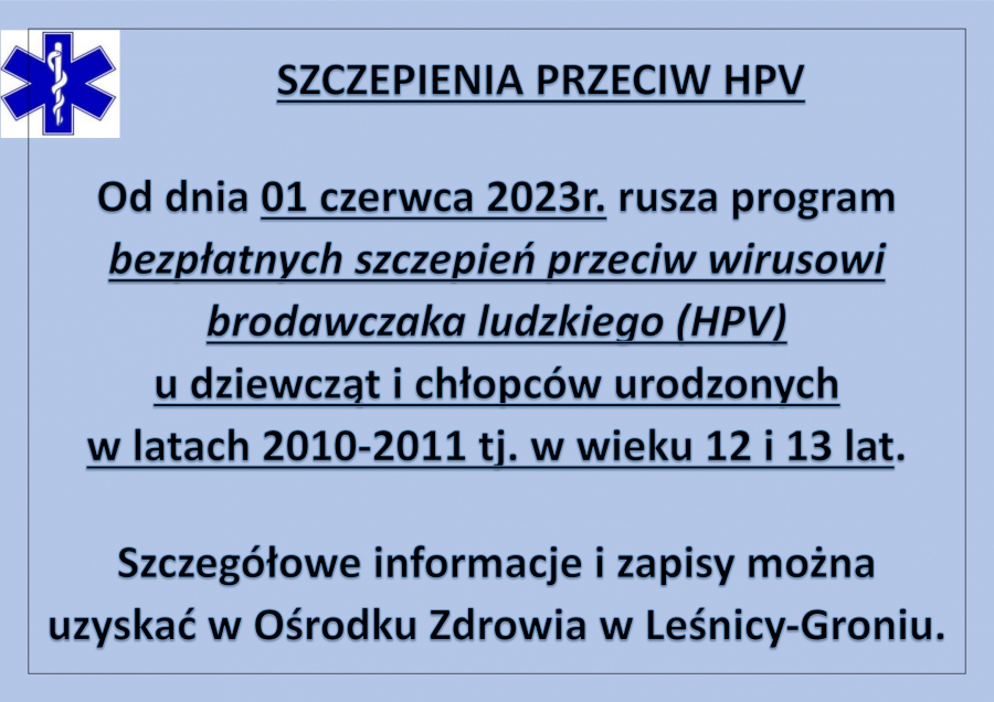 Szczepienie przeciw HPV
